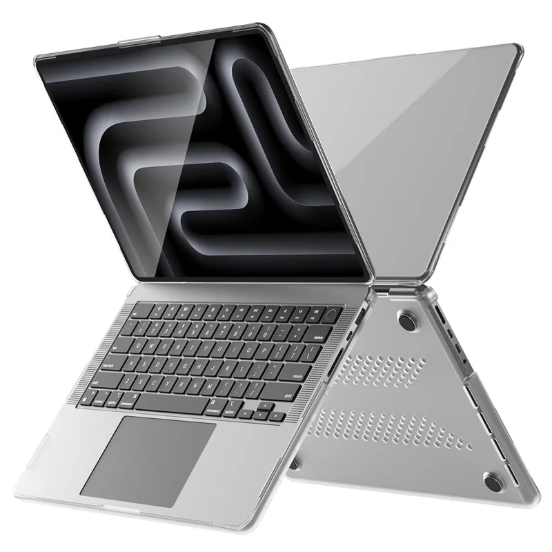 Protective Case for MacBook Pro 14 inch (2026) / (2025) / (2024) / (2023) / (2022) / (2021) Drop Proof Matte PC + TPU Laptop Cover - Transparent
