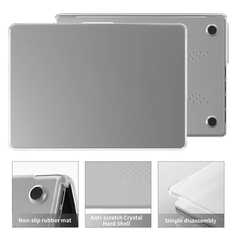 Protective Case for MacBook Pro 14 inch (2026) / (2025) / (2024) / (2023) / (2022) / (2021) Drop Proof Matte PC + TPU Laptop Cover - Transparent