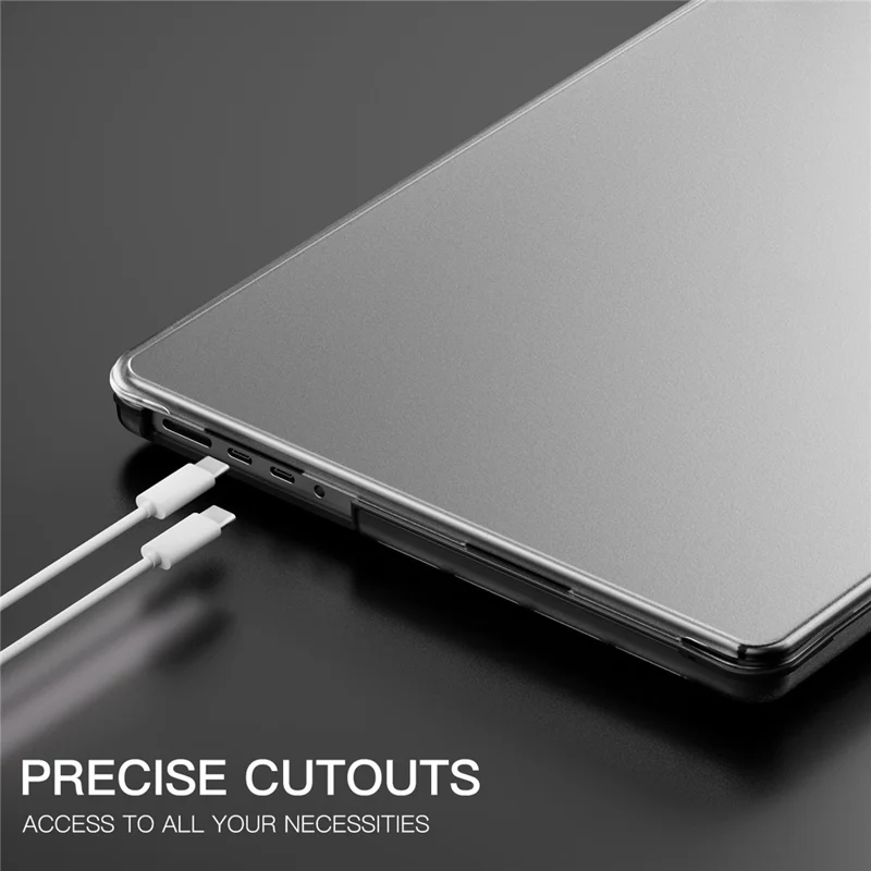 Protective Case for MacBook Pro 14 inch (2026) / (2025) / (2024) / (2023) / (2022) / (2021) Drop Proof Matte PC + TPU Laptop Cover - Transparent