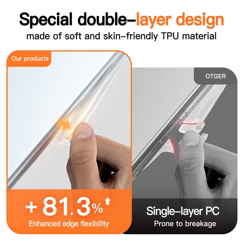 Protective Case for MacBook Air 13 inch (2026) / (2025) / (2024) / (2022) Drop Proof Matte PC + TPU Laptop Cover - Transparent