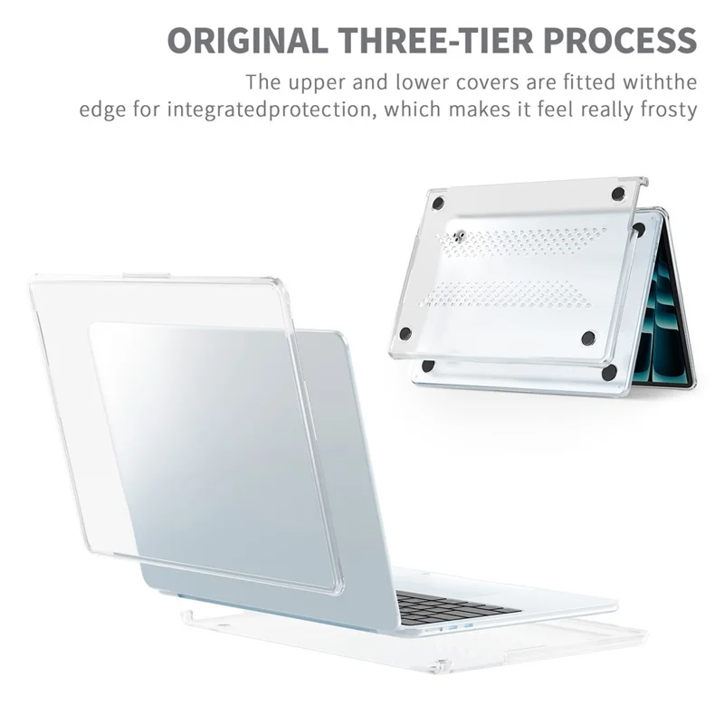 Protective Case for MacBook Air 13 inch (2026) / (2025) / (2024) / (2022) Drop Proof Matte PC + TPU Laptop Cover - Transparent