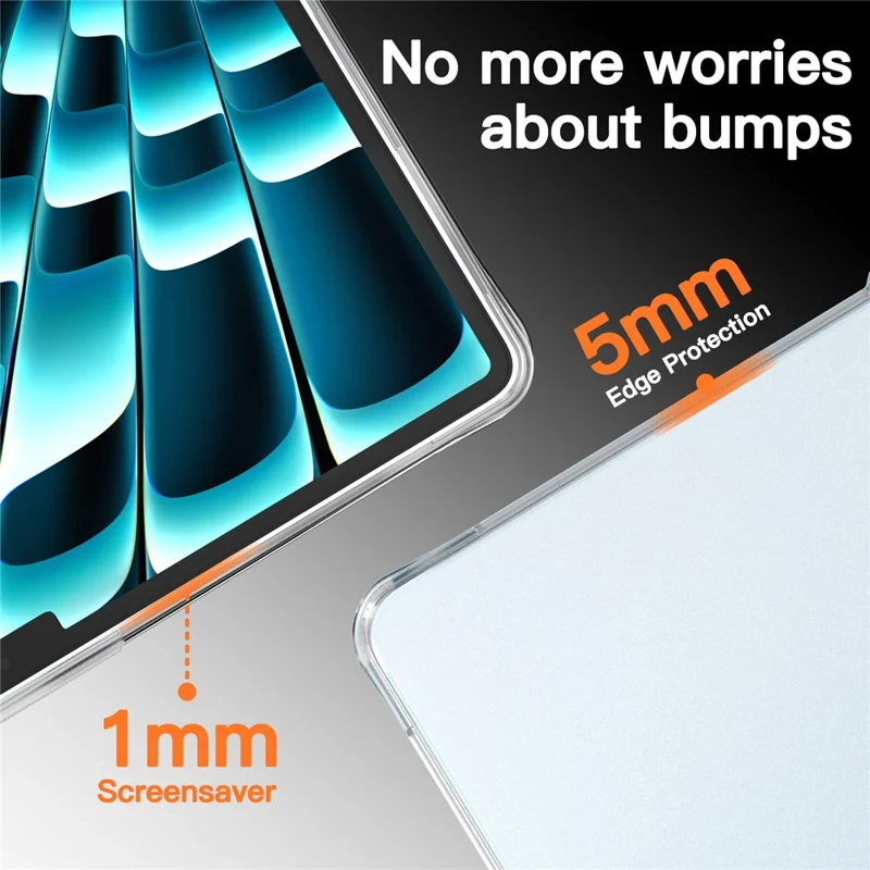 Protective Case for MacBook Air 13 inch (2026) / (2025) / (2024) / (2022) Drop Proof Matte PC + TPU Laptop Cover - Transparent