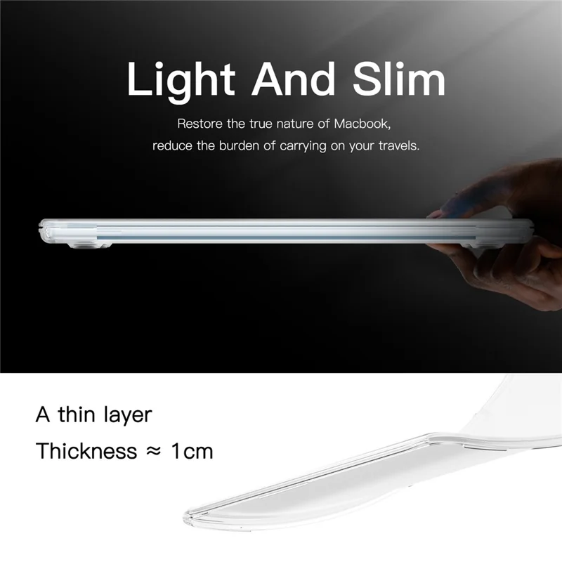 Protective Case for MacBook Air 13 inch (2026) / (2025) / (2024) / (2022) Drop Proof Matte PC + TPU Laptop Cover - Transparent