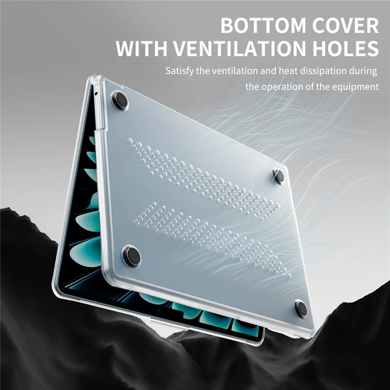 Protective Case for MacBook Air 13 inch (2026) / (2025) / (2024) / (2022) Drop Proof Matte PC + TPU Laptop Cover - Transparent