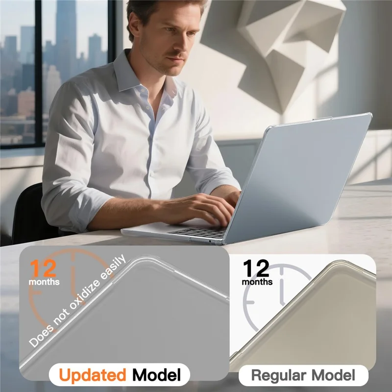 Protective Case for MacBook Air 13 inch (2026) / (2025) / (2024) / (2022) Drop Proof Matte PC + TPU Laptop Cover - Transparent