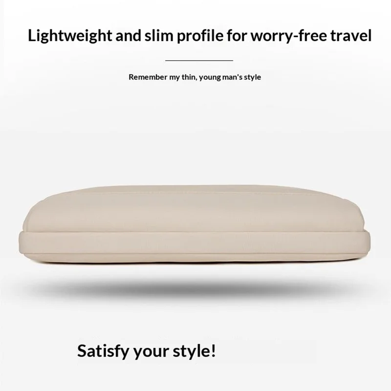 C100 Laptop Handheld Bag for 13-13.3 Inch Notebook Triple Layer Protection Protective Sleeve Bag Portable Computer Case Carrying Briefcase - Beige