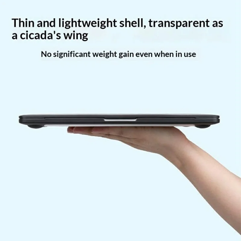Laptop Protective Case For MacBook Pro 14 inch (2026) / (2025) / (2024) / (2023) / (2022) / (2021) TPU+PC Frosted Matte Hard Shell Cover - TPU Black Edges + Transparent PC - 7