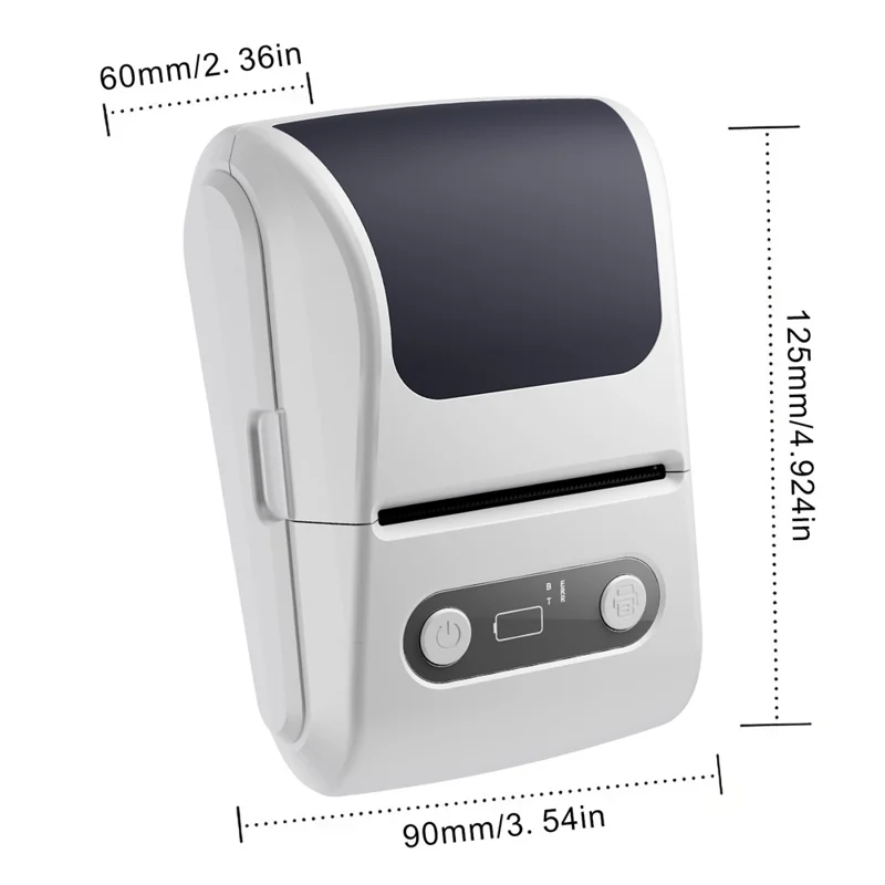 P1 Mini Thermal Label Printer 203DPI 1200mAh Bluetooth-compatible Portable Sticker Maker Handheld Printer - Black