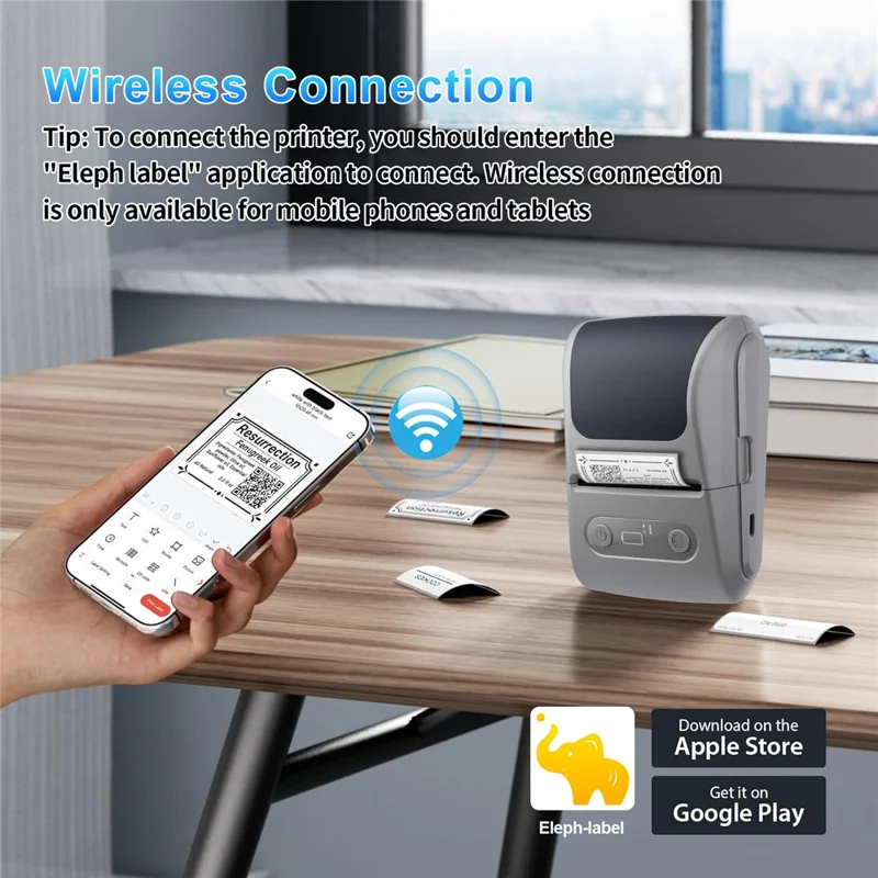 P1 Mini Thermal Label Printer 203DPI 1200mAh Bluetooth-compatible Portable Sticker Maker Handheld Printer - Black