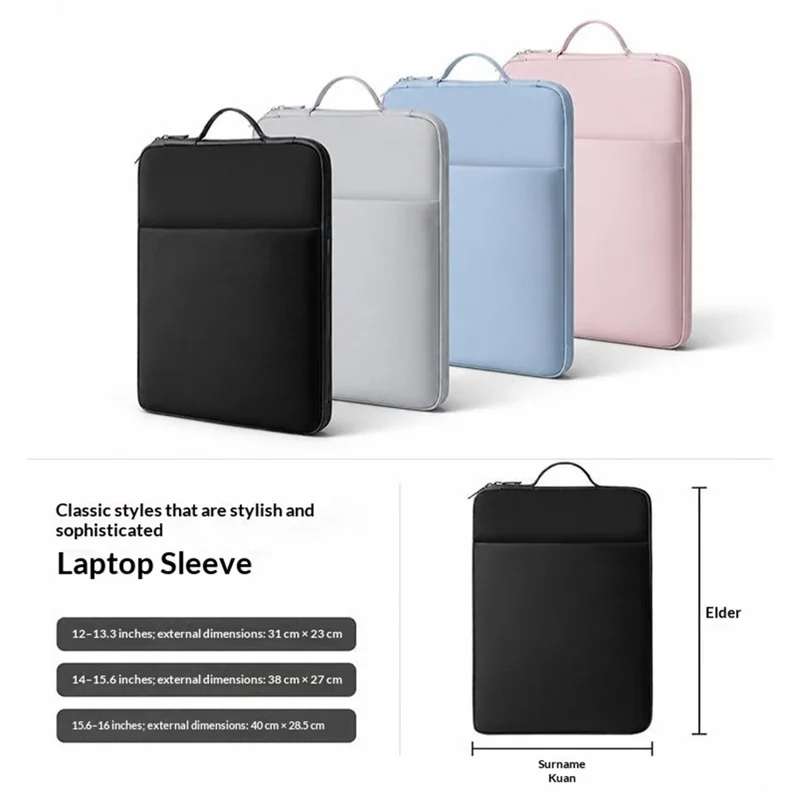 Multi-Function Laptop Sleeve Bag for 11-13 Inch Notebook Tablet Portable Handle Waterproof Shockproof Storage Case - Blue