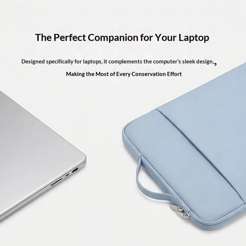 Multi-Function Laptop Sleeve Bag for 11-13 Inch Notebook Tablet Portable Handle Waterproof Shockproof Storage Case - Blue