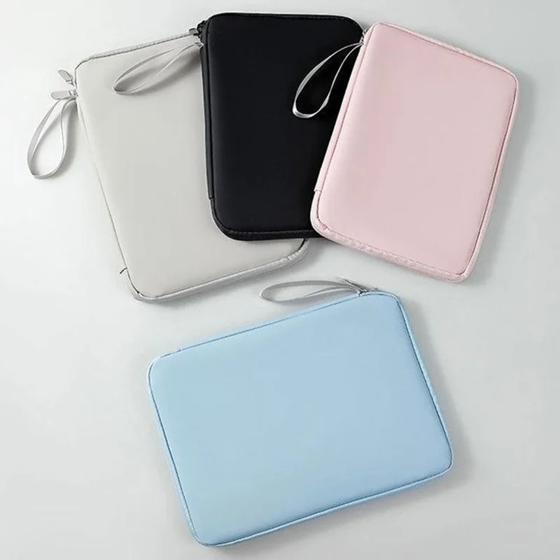 Laptop Sleeve Bag for 10.9 inch Tablet 180-degree Full Opening Portable Storage Organizer with Mouse Pad Function - Grey