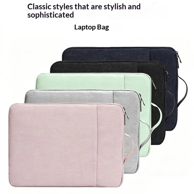 Laptop Sleeve Case for 13.3-14.6 inch Notebook Computer Lightweight Portable Carrying Bag with Handle - Pink