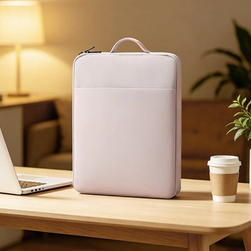 Laptop Sleeve Case for 15-15.6 inch Notebook Computer Lightweight Portable Carrying Bag with Handle - Pink