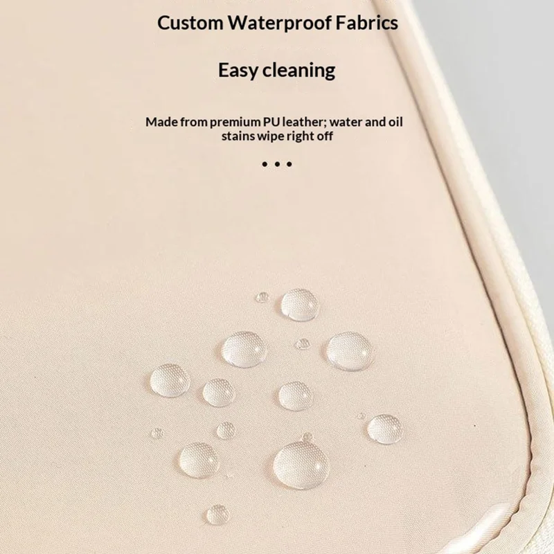 Laptop Bag 11 inch 180-Degree Full-Open Design Tablet Case PU Leather Shockproof Portable Computer Sleeve - Beige