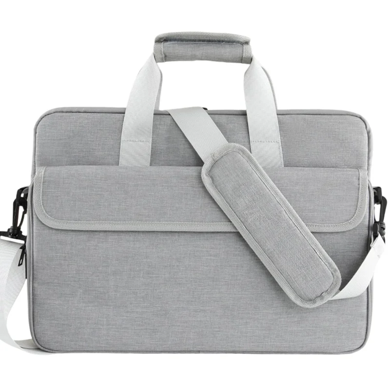 Crossbody Laptop Bag for 15.6 inch Notebook Magic Tape Closure Large Capacity Computer Tablet Bag with Adjustable Strap - Pink