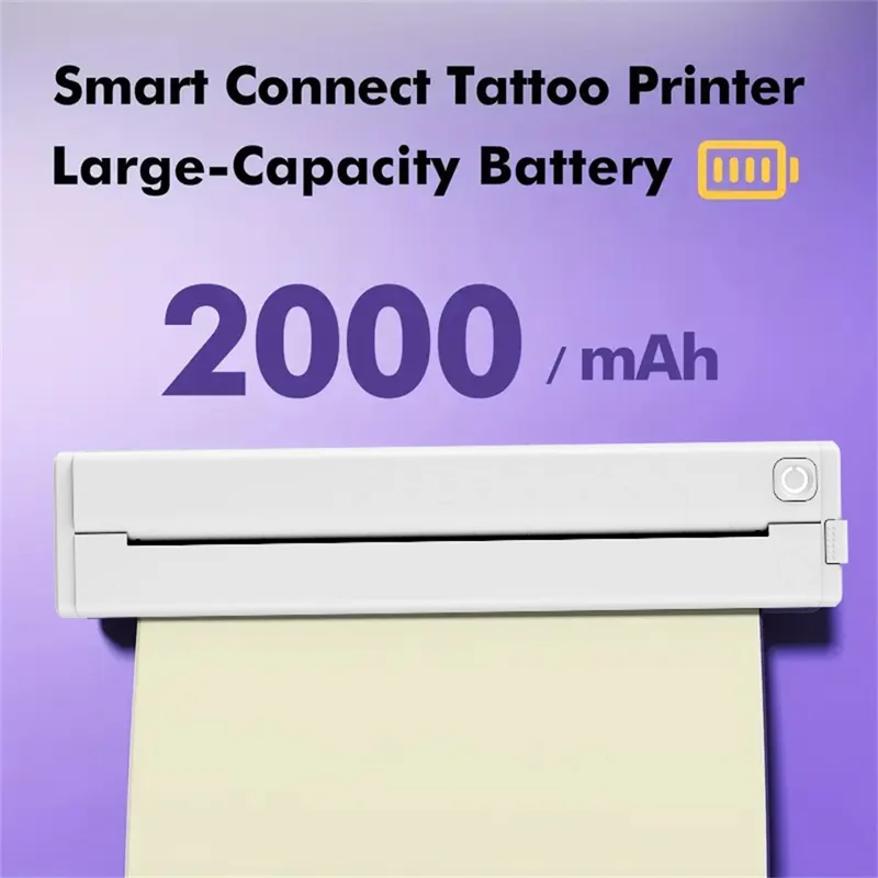 X9 Tragbarer A4-Thermo-Drucker Bluetooth / USB-Anschluss 203DPI Tintenloser Drucker für Büro und Zuhause - Schwarz