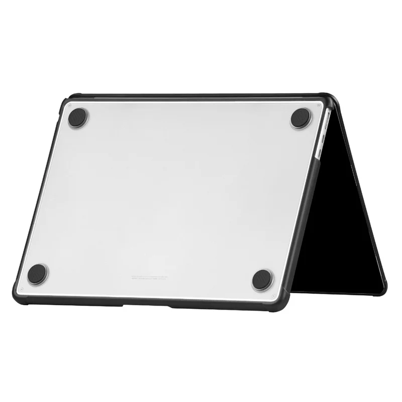Custodia Protettiva per MacBook Air 13 pollici (2026) / (2025) / (2024) / (2022) Cover Rigida Sottile in PC TPU con Angoli Rinforzati - Nero Trasparente
