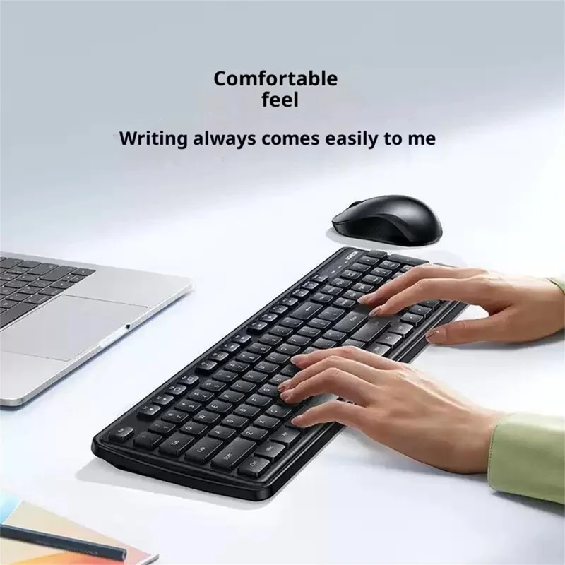 UGREEN MK331 Wireless Keyboard and Mouse Combo 2.4GHz Full-Size 104-Key Keyboard Adjustable DPI Mouse - Black