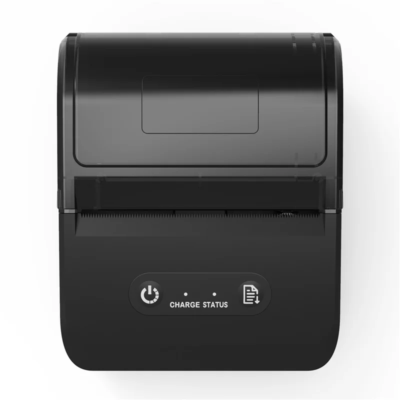 ZJ-8006 Impresora térmica portátil de recibos de 80 mm, impresora móvil de tickets con Bluetooth compatible y USB, doble modo - Negro / Enchufe UE