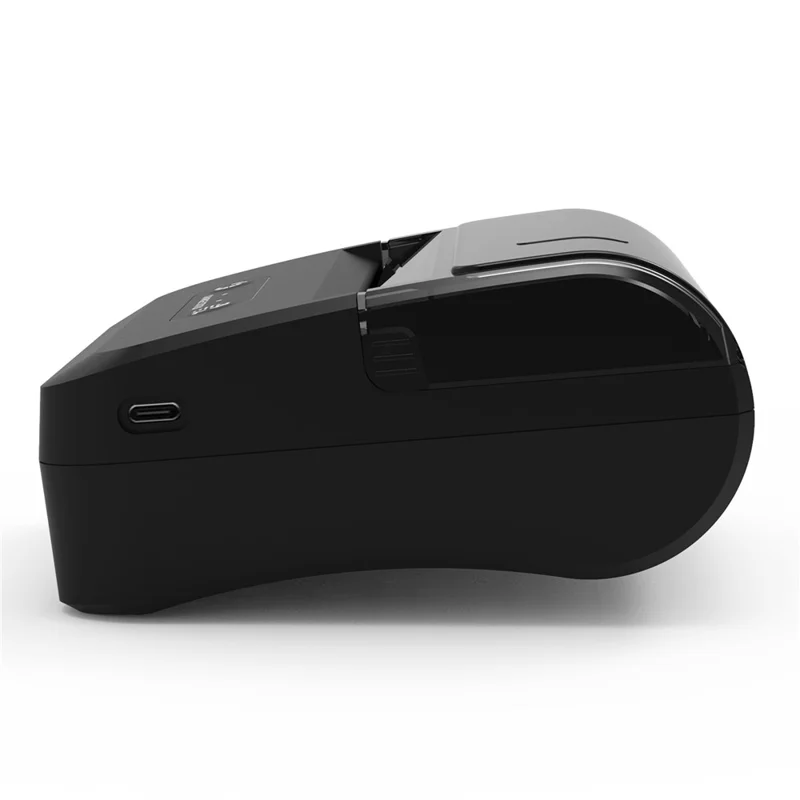 ZJ-8006 Impresora térmica portátil de recibos de 80 mm, impresora móvil de tickets con Bluetooth compatible y USB, doble modo - Negro / Enchufe UE