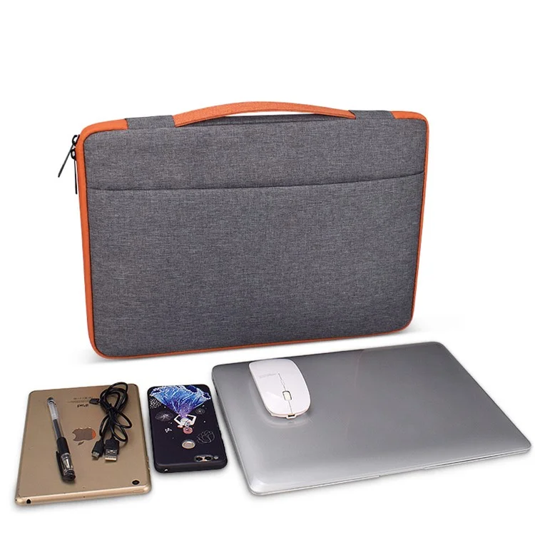 ND02 15,6 pollici Borsa per laptop Protezione Impermeabile Borsa Briefcase Cerniera Custodia per Notebook - Nero