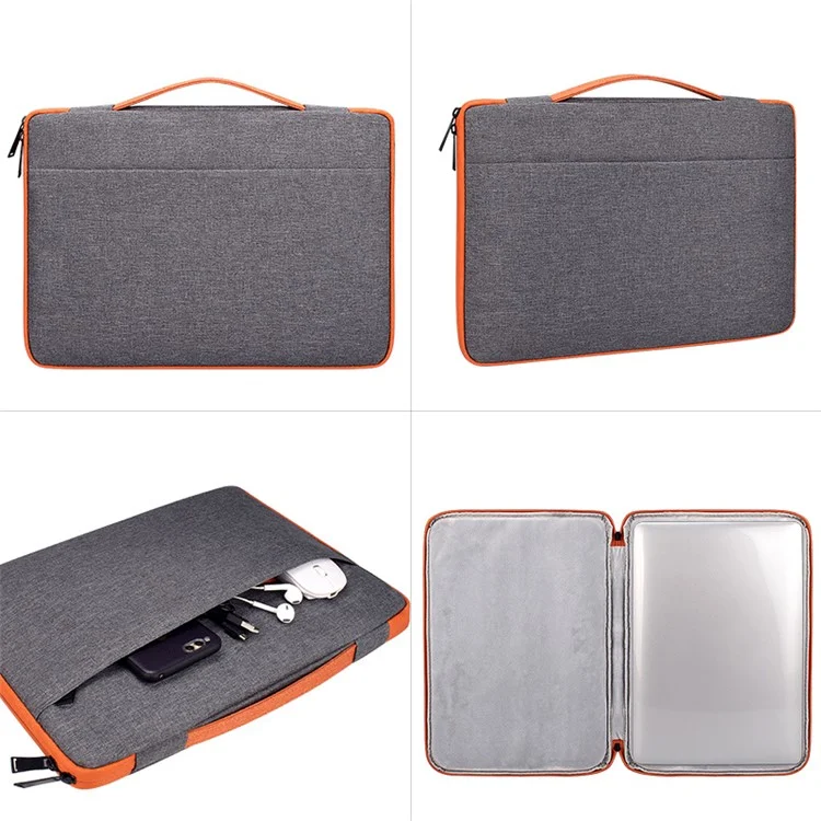 ND02 15,6 pollici Borsa per laptop Protezione Impermeabile Borsa Briefcase Cerniera Custodia per Notebook - Nero