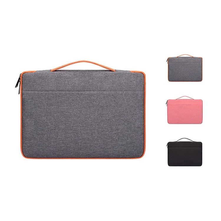 ND02 15,6 pollici Borsa per laptop Protezione Impermeabile Borsa Briefcase Cerniera Custodia per Notebook - Nero