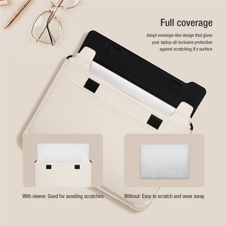 Bracket Di Raffreddamento Per Laptop Multifunzione Nillkin Bracket Per Laptop Impermeabile Per Laptop In Pelle PU Per Notebook Da 16.1 Pollici - Nero Bianco