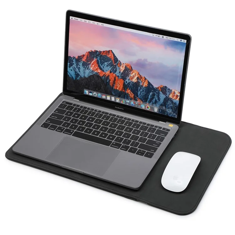 HL0130 Matte Notebook Protective Bag Magnetischer Klappe Laptop Sleeve für MacBook Lenovo HP 13.3-14 Zoll Notebook - Schwarz
