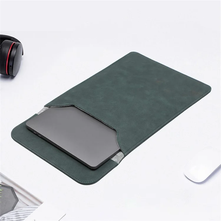 HL0130 Matte Notebook Protective Bag Magnetischer Klappe Laptop Sleeve für MacBook Lenovo HP 13.3-14 Zoll Notebook - Schwarz