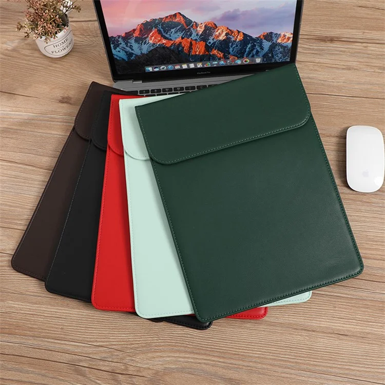 HL0130 Matte Notebook Protective Bag Magnetischer Klappe Laptop Sleeve für MacBook Lenovo HP 13.3-14 Zoll Notebook - Schwarz