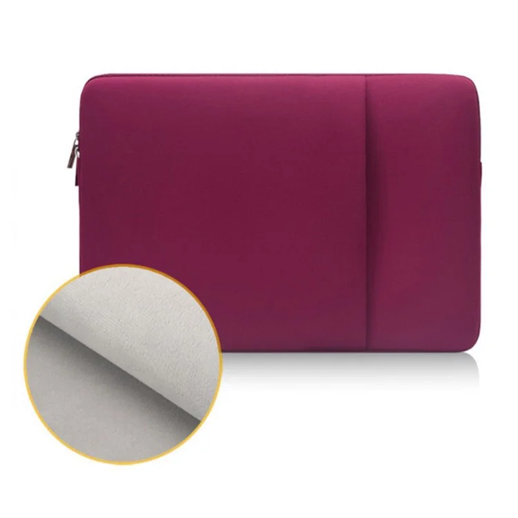 ENZE 3061 15.8 inch Notebook Bag Waterproof Laptop Dual Zipper Protective Sleeve Bag Carrying Pouch - Wine Red