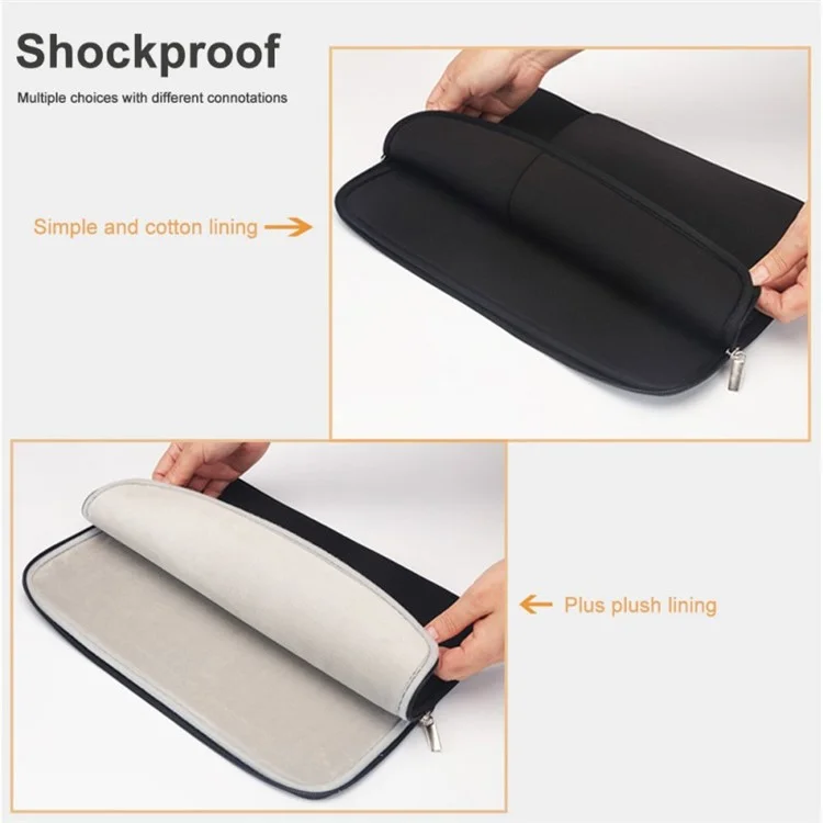 ENZE 3061 Sac de protection étanche pour ordinateur portable avec double fermeture éclair pour ordinateur portable de 13,8 pouces - Noir