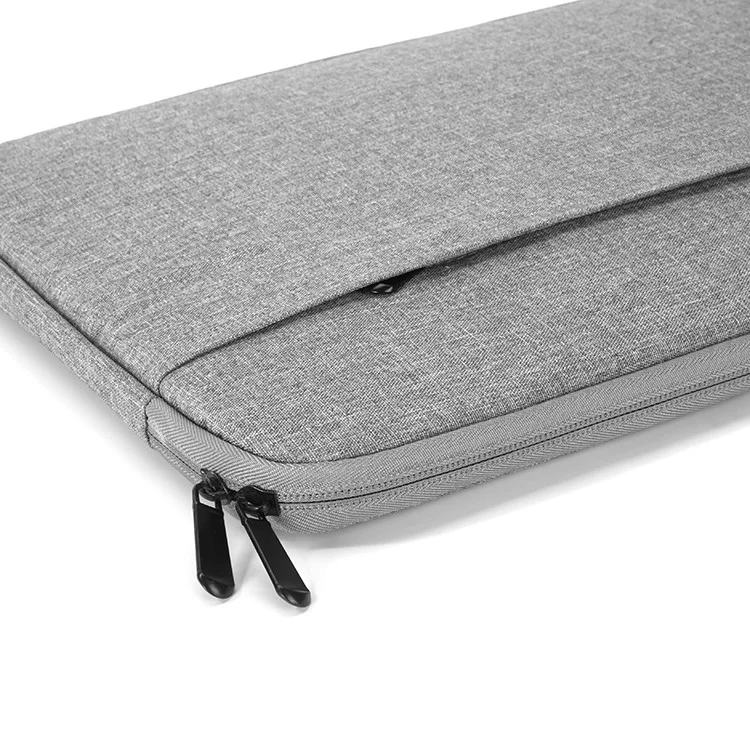N006 Oxford Pano Zipper Sleeve Laptop Laptop Carrying Bag Bolsa Para 15,6 Polegadas Laptop - Cinza Claro