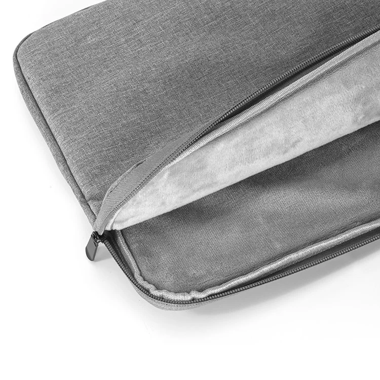 N005 13.3-inch Laptop Protective Sleeve Bag Solid Color Nylon Notebook Pouch - Dark Grey