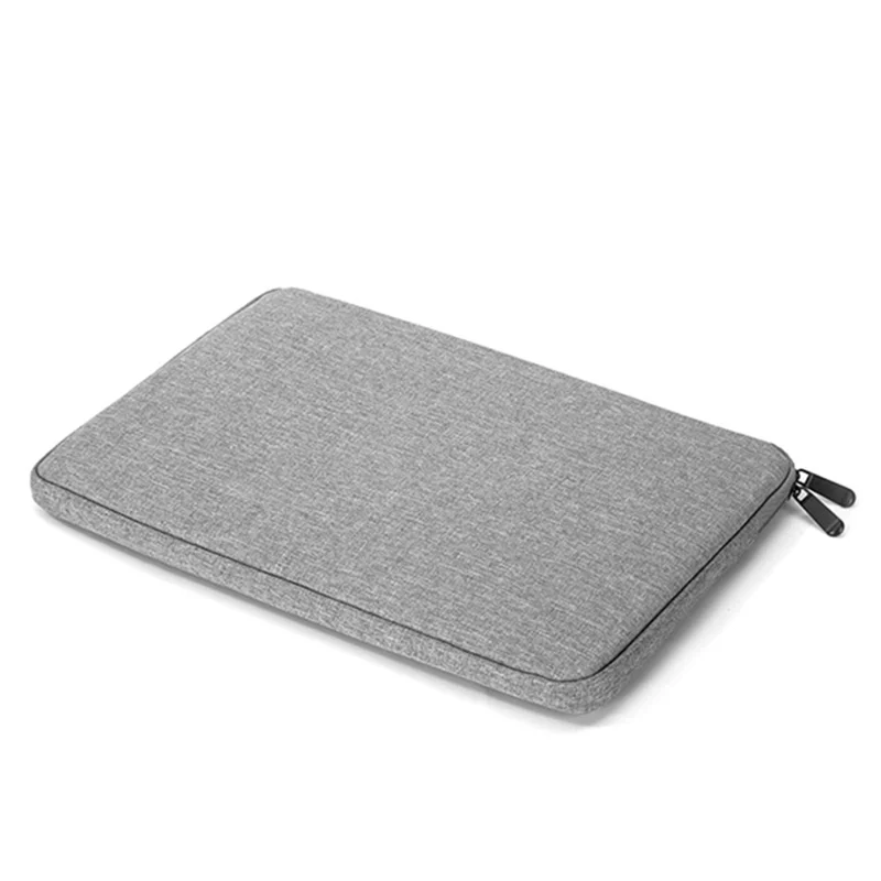 N005 13.3-inch Laptop Protective Sleeve Bag Solid Color Nylon Notebook Pouch - Light Grey