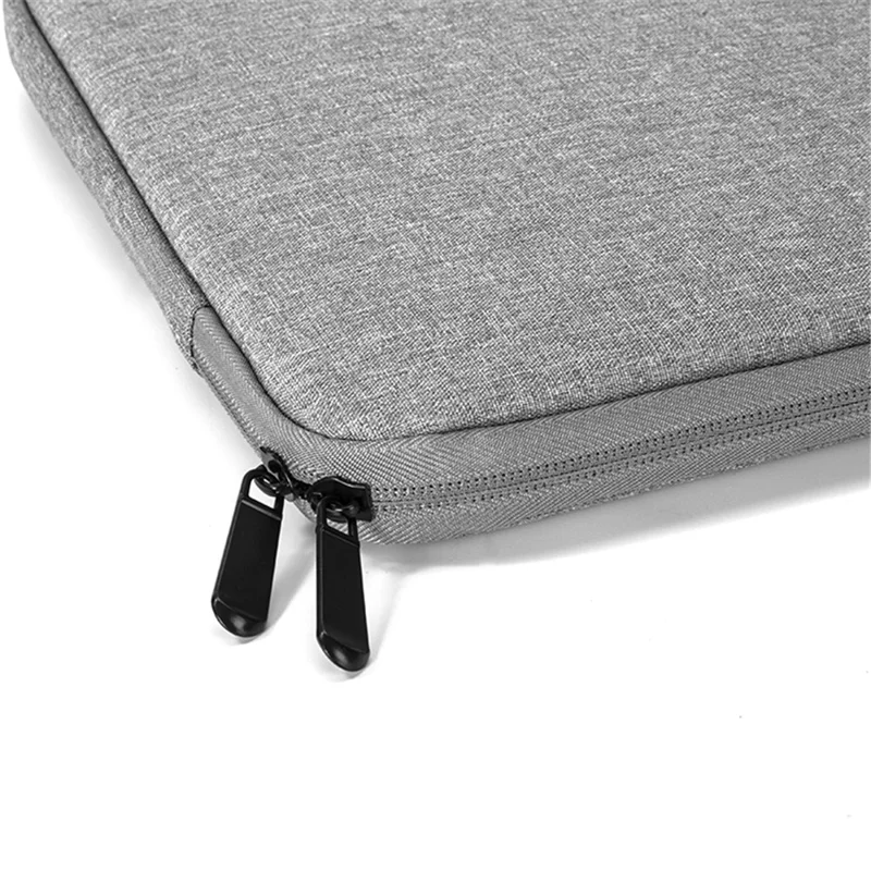 N005 13.3-inch Laptop Protective Sleeve Bag Solid Color Nylon Notebook Pouch - Light Grey