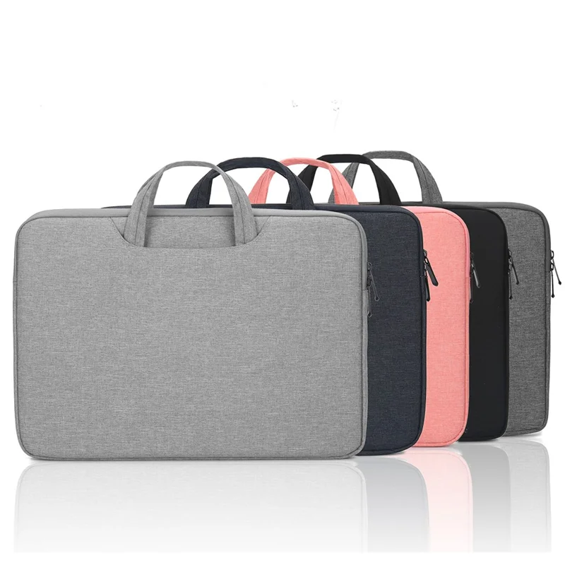N004 Dust-proof Laptop Bag Notebook Carrying Case Sleeve Handbag Briefcase for 15.6 inch Laptop - Light Grey