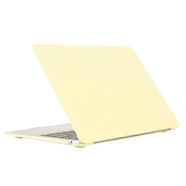 Funda Protectora Protectora De Cáscara De Plástico Resistente A Los Rasguños Para MacBook Air 13.3 Pulgada (A1932 / A2179 / A2337) - Amarillo