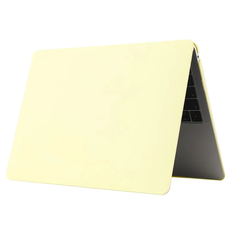 Funda Protectora Protectora De Cáscara De Plástico Resistente A Los Rasguños Para MacBook Air 13.3 Pulgada (A1932 / A2179 / A2337) - Amarillo