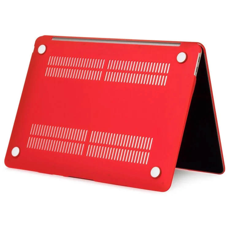 Pour MacBook Pro 14 pouces (2021) (A2442) Coque de protection antidérapante mate en PC pour l'avant et l'arrière - Rouge