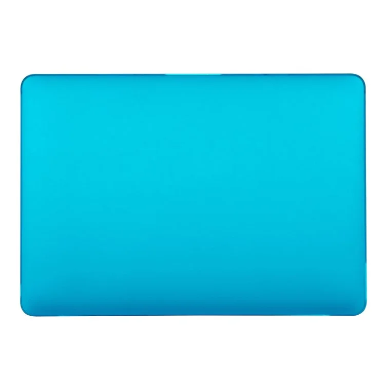 For MacBook Pro 14 inch (2021) (A2442) Anti-fingerprint Matte PC Front and Back Protective Shell - Aqua Blue