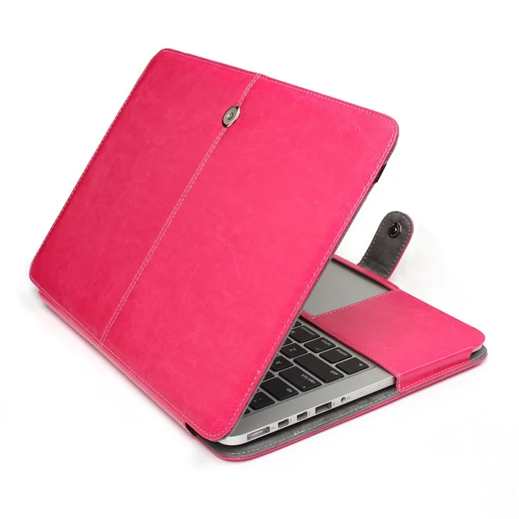 Laptop Sleeve Protective Folio Book PU Leather Cover for MacBook Pro 16.2'' 2021 (A2485) - Rose