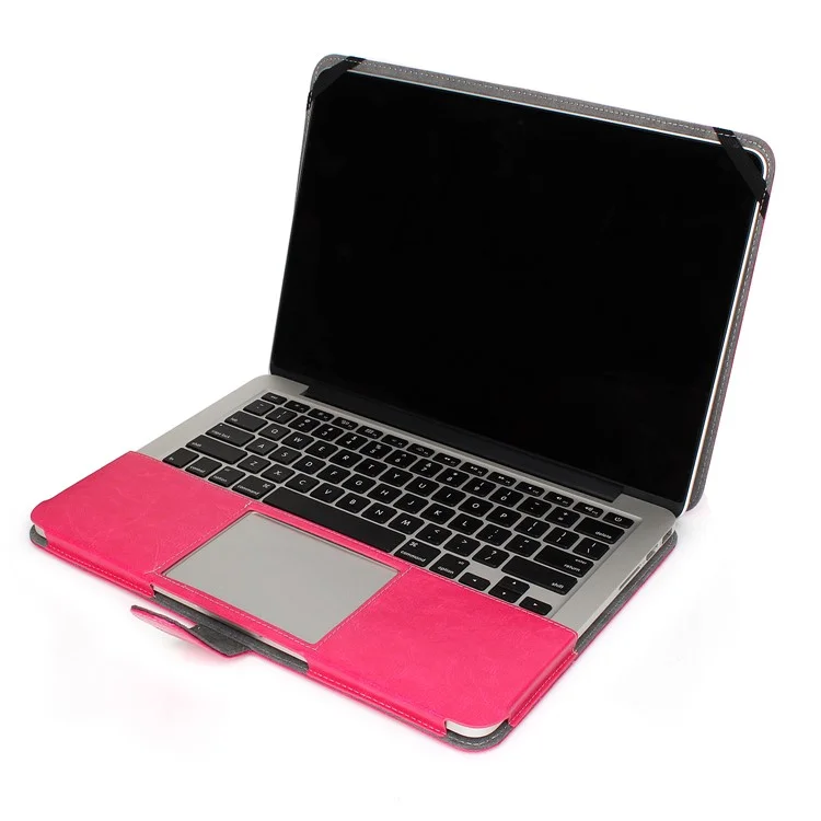 Laptop Sleeve Protective Folio Book PU Leather Cover for MacBook Pro 16.2'' 2021 (A2485) - Rose