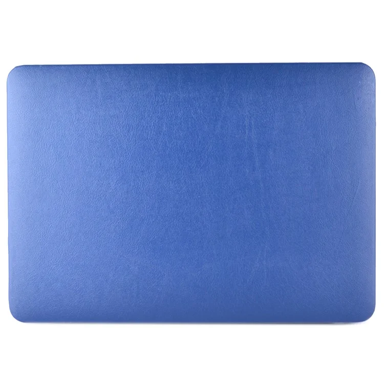 Single Side PU Leather Coated PC Protective Case for MacBook Pro Retina 13-inch (A1425/A1502) - Dark Blue