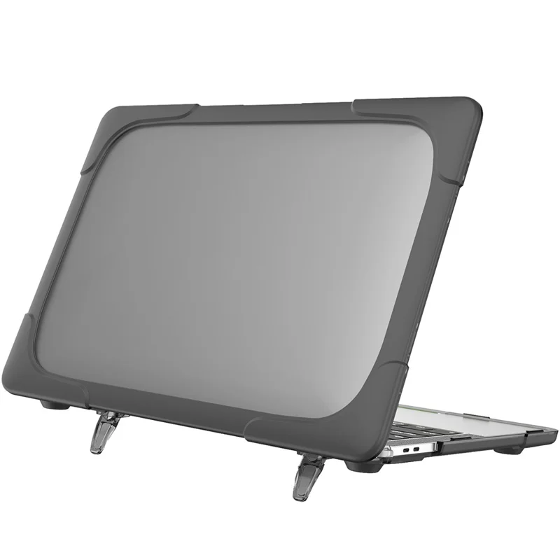 Supporting Stand PC Laptop Case Protective Notebook Cover for MacBook Air 13'' A1932 / A2179 / A2337 - Grey
