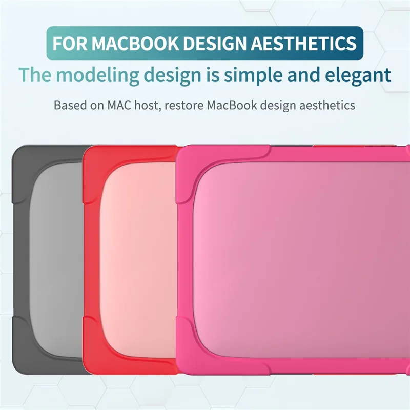 Supporting Stand PC Laptop Case Protective Notebook Cover for MacBook Air 13'' A1932 / A2179 / A2337 - Rose