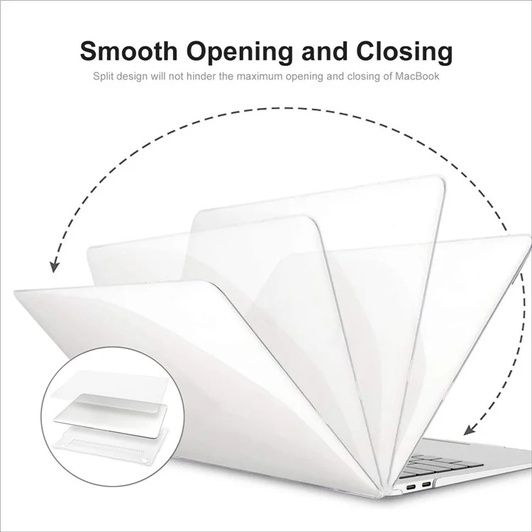 ENKAY HAT PRINCE Crystal PC Front and Back Protective Cover Anti-Drop Shell for MacBook Pro 16 inch (2024) (2023) (2021) A2485 - Transparent