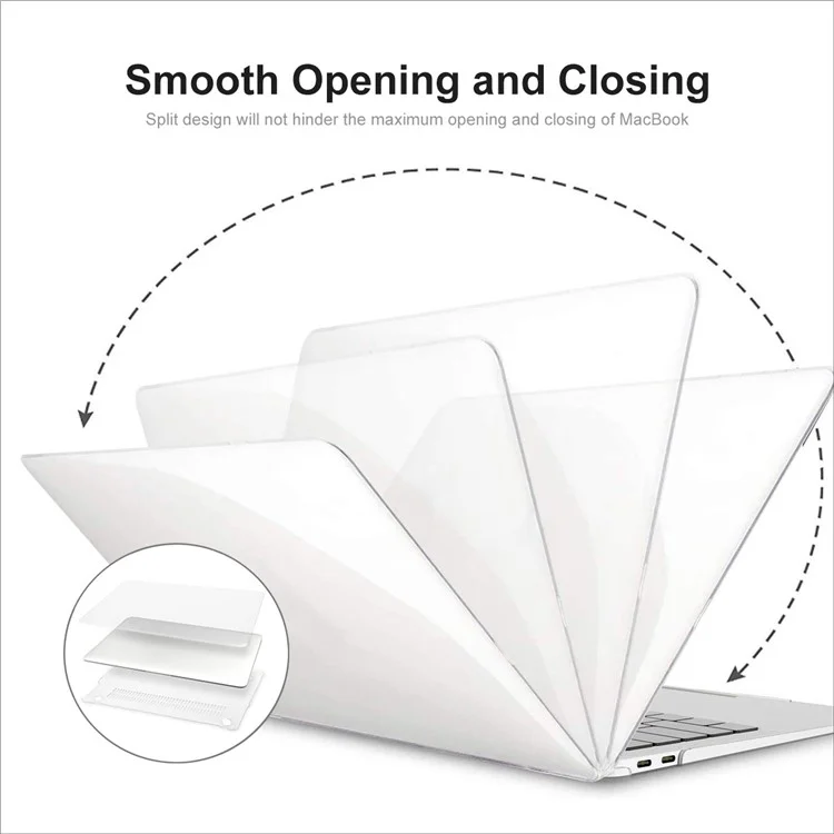 ENKAY HAT PRINCE for MacBook Pro 16 inch (2024) (2023) (2021) A2485 (US Version) Crystal PC Laptop Cover + Keyboard Film + Dust Plugs - White